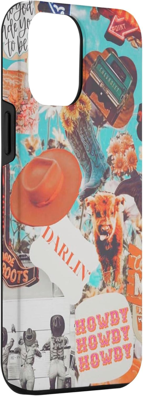 iPhone 12 Pro Max Funny Cowgirls Western Country Boho Farm cows cattle chic Case...