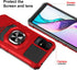for TCL ION X Case,TCL ION V Phone Case with Tempered Glass Screen Protector,Military Grade Heavy Duty Shockproof Protective Cover,with Ring Kicks...