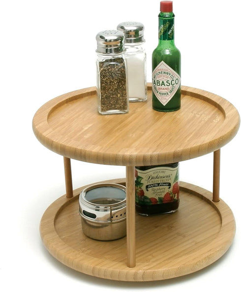 Lipper International 8302 Bamboo Wood 2-Tier 10" Kitchen Turntable...