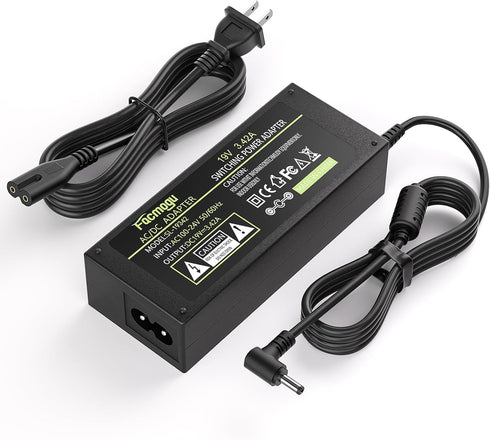 Facmogu DC 19V 3.42A Power Supply, 65 Watt 100-240V AC to DC 19Volt Transformers, Power Adaptor Converter 5.5x2.5mm DC Plug with 2.42m/ 7.94 feet ...