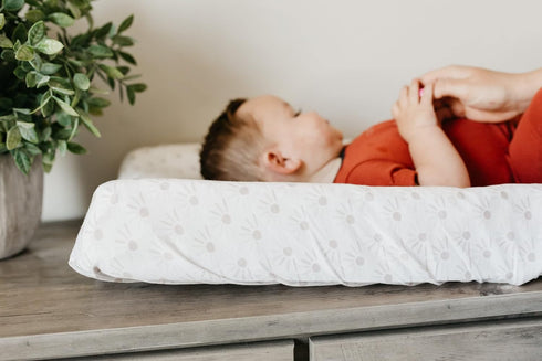 Premium Knit Changing Pad Cover by Copper Pearl: Soft, Stylish, and Universal Fit for All Standard Diaper Changing Pads, Trendy Design Changing Pa...