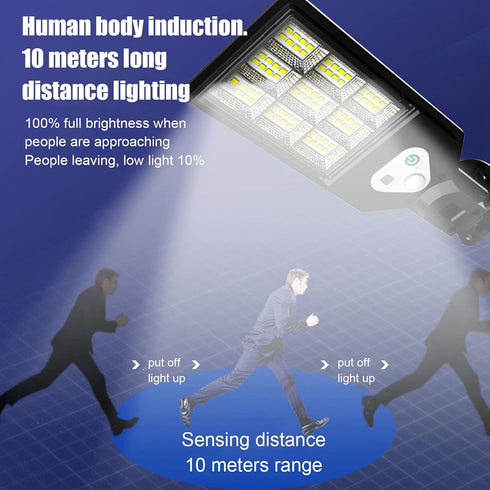 Haofy Solar LED Street Light, 72 LED Solar Motion Sensor Dusk to Dawn Light, 3000LM Solar Powered Security Lights for Garden Yard Street Parking L...