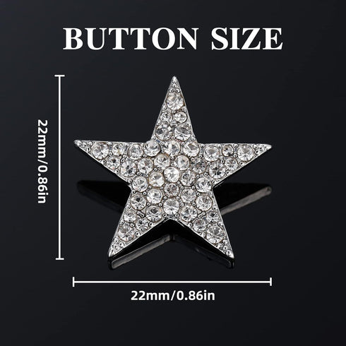 10 Pcs Sliver Rhinestone Buttons Crystal Embellishments for Clothing Jewelry Making DIY Decoration Buttons for Sewing Crafts Wedding Bridal (Silve...