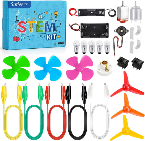 Sntieecr Electric Circuit Motor Kit for Kids 8-12, Electric Motor Kit with Box for DIY STEM Science Project, Educational Montessori Learning Kits ...