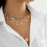 Boho Choker Women Necklace Gold Turquoise Coin Pendant Layered Necklaces Chain Glitter Bohemia Sequin Tassel Necks Jewelry for Women...