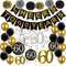 60th Birthday Party Decorations For Men Cheers to 60 Years Black ?nd Gold 60th Birthday Banner 60 Birthday Balloons Decoration For Him...