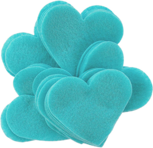 Playfully Ever After 3 Inch 28pc Felt Hearts (Turquoise Blue)...