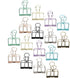 16pcs Binder Clips, Colorful Hollowed Metal Binder Clips Multicolor Paper Binder Clips Metal Paper Clips Iron Wire Paper Clamps for Office Supplie...