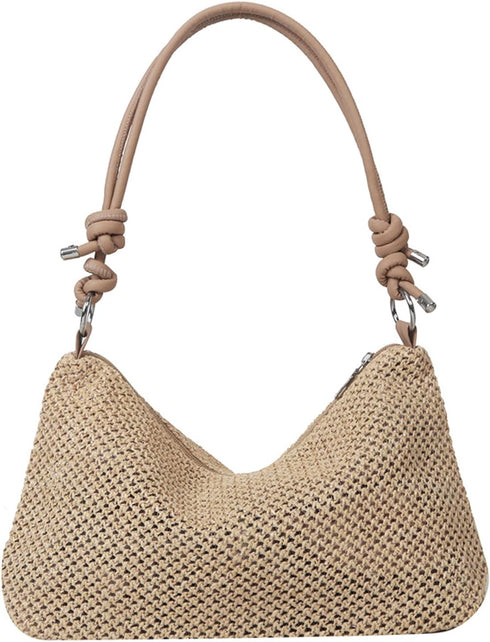 Casual Beach Tote Bag, Straw Beach Bag Fashion Shoulder Bag Crossbody Bag, For Beach Picnic Vacation...