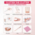 Rose Gold Office Supplies and Accessories - Cute Office Supplies for Women with Rose Gold Stapler, Tape Dispenser, Pen Holder, Scissors, Phone Hol...