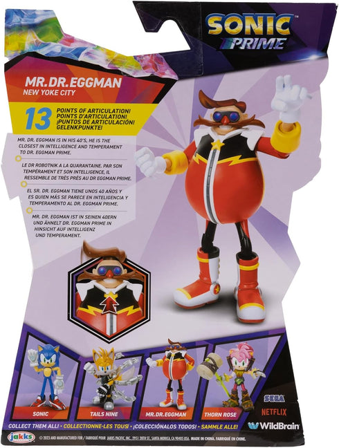 Sonic Prime 5" Articulated Action Figure - Mr. Dr. Eggman...
