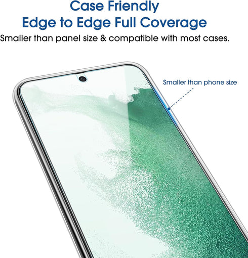amFilm Magnetic Auto-alignment OneTouch for Samsung Galaxy S22 Screen Protector Tempered Glass 6.1" 2022 Full Coverage Fingerprint ID Compatible E...