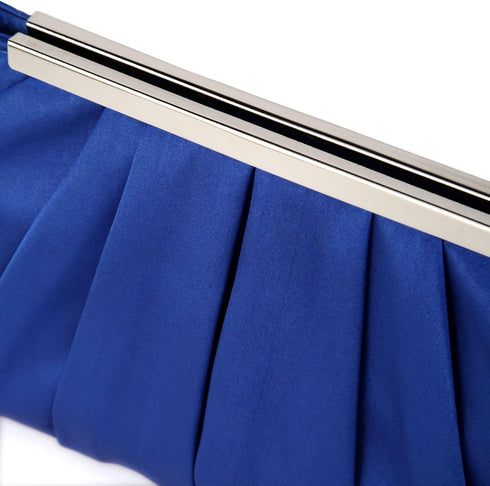 Elegant Evening Clutch Pleated Satin Bridal Purse Party Prom Banquet Handbag Shoulder Bag...