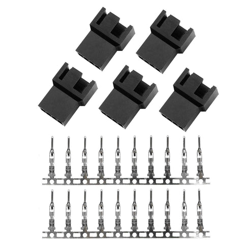 Maxmoral 5PCS PWM Plastic Shell Computer Case Cooling Fan Male Plug Interface 4-pin PC Fan Connector Kit...
