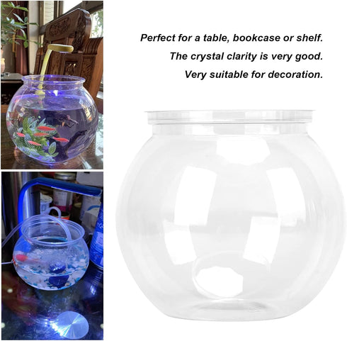 Mini Fish Tank, Transparent Plastic Fish Bowl Betta Tank Fish Plant Tanks for Desk Bookshelf (Mini)...