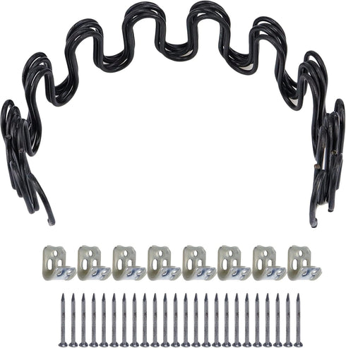 Antrader 16"(40cm) Couch Spring Repair Kit,4-Pack Upholstery Spring Clips for Furniture Couch Repair,Includes Screws and Clips,Black...