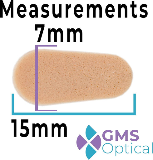 GMS Optical Symmetrical Self-Adhesive Soft Foam Nose Pads for Glasses, Sunglasses, and Eye-Wear, and More - Great for Plastic Frames – 15mm (5 Pai...