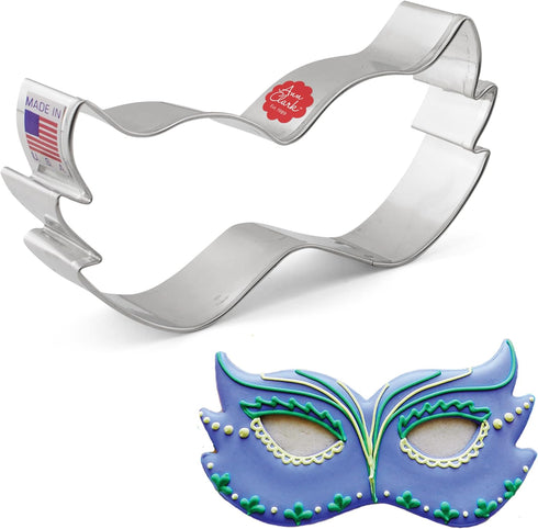 Ann Clark Cookie Cutters Mardi Gras Mask Cookie Cutter, 4.5" Made in USA...