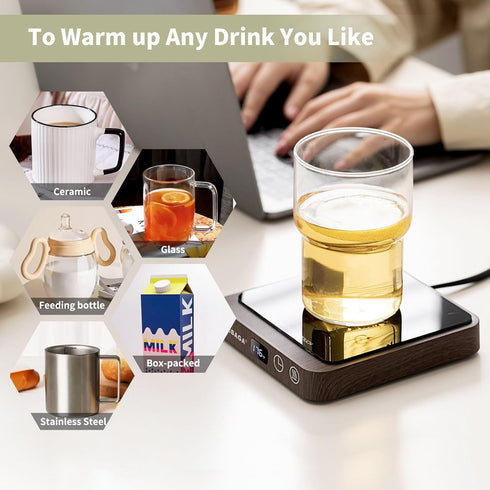 VOBAGA Coffee Mug Warmer & Candle Warmer Plate for Office Home Use with 5 Temperature Settings, Coffee Warmer with Digital Display Auto Shut Off f...