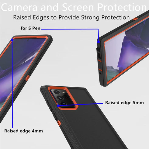 for Samsung Galaxy Note 20 Ultra Case, Heavy Duty Protective Case Dustproof Shockproof Protection 3 in 1 Rugged Cover for Samsung Galaxy Note 20 U...
