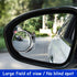2Pcs Blind Spot Car Mirror, 2" Round Rear View Mirrors Frameless HD Glass 360 Degree Adjustable Wide-angle Suction Cup Design Side Blindspot Conve...