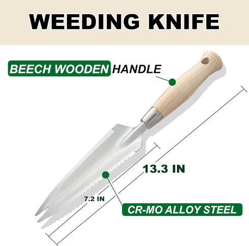 SUMIO Weeding Knife, Planting trowel, Digging Trowel, Hand Garden Transplanter, Trowel Knife, Dandelion Trowel, Root Digger, Propagating Trowel, W...