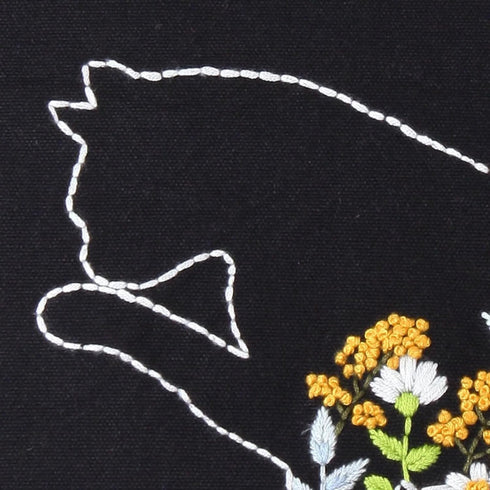 Smart-Feather Cat Embroidery Kit for Beginners Adults, Hand Embroidery Tote Bag Kit with Hoop and Patterns...