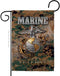 US Marine Veteran Garden Flag - Armed Forces Corps USMC Semper Fi United State American Military Retire Official - House Decoration Banner Small Y...