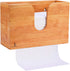 Cozee Bay Bamboo Paper Towel Dispenser, Paper Towel Holder for Kitchen Bathroom Toilet of Home and Commercial, Wall Mount or Countertop for Multif...