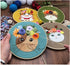Gigicloud Embroidery Kit for Beginners Adults, Cartoon Animal Pattern Canvas Tote Bag DIY Canvas Bag Cross Stitch Kits Water-Soluble Printing DIY ...