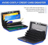 BBTO 2 Pieces Credit Card Holder Slim Mini Rfid Blocking Credit Card Protector Aluminum Business Box Metal ID Organizer Wallet with 6 Slots for Wo...