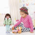 Doll Clothes 3 Pc. Set Light Green Grey Plaid Hooded Thick Coat Checkerboard Jacket with Long Sleeve, Warm Doll Outfit Hoodie Snowsuit Fits for 18...