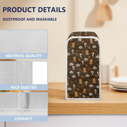 Can Opener Cover Coffee Print Can Opener Dust and Stain Protection Small Applicance Cover for Kitchen Fits Most Electric Automatic Can Openers...