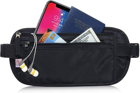 Passport Holder - Money Belt Secure Hidden Travel Wallet Undercover Fanny Pack with RFID Blocking...