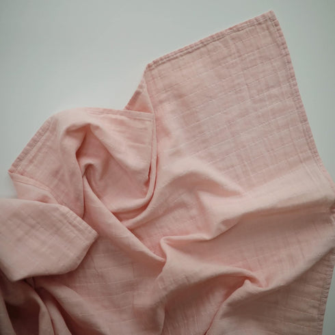 mushie Muslin Baby Swaddle Blanket | 100% Organic Cotton (Rose Vanilla)...