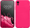 kwmobile Case Compatible with Apple iPhone XR Case - Slim Protective TPU Silicone Phone Cover - Neon Pink...