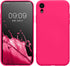 kwmobile Case Compatible with Apple iPhone XR Case - Slim Protective TPU Silicone Phone Cover - Neon Pink...