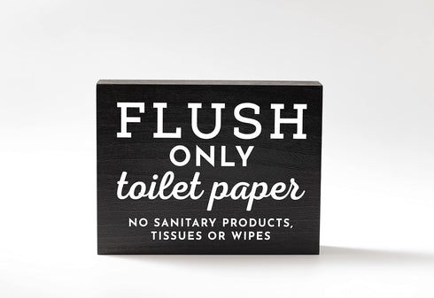 Do Not Flush Sign for Bathroom - Septic System Signs for Bathroom Signs for Business or RV Bathroom Sign and Cabin Bathroom Sign Black...