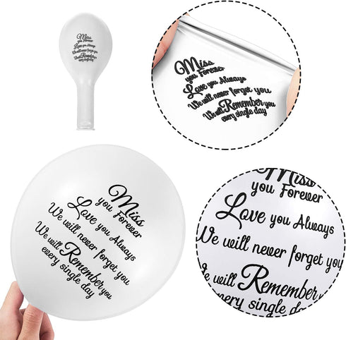 Skylety 36 Pieces Memorial Balloons to Release in Sky Memory Peace Dove Balloons Helium for Funeral, Condolence, Funeral, Anniversary, Memorial Se...