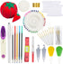 Similane Embroidery Kit 215 Pcs,100 Colors Threads,5 Pcs Embroidery Hoops,3 Pcs Aida Cloth,40 Sewing Pins,Cross Stitch Tools and Embroidery Starte...