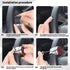 Stainless Steel Steering Wheel Knob, Sport Maneuvering Knob Steering Spinner Cowhide Leather Cover Premium Polish Finish Suicide Knob Universal Fi...