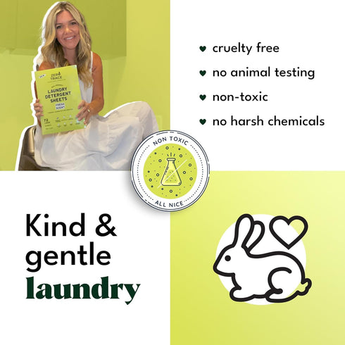 Zero Trace All Natural Laundry Detergent Sheets - Powerful Eco-Friendly Travel Detergent Sheets with Fresh Scent (144 Loads 72 Sheets)...