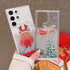 Glitter Christmas Case for Samsung Galaxy A14 5G, Cute Christmas Tree Santa Elk Liquid Flowing Floating Moving Bling Sparkle Clear Shockproof Wome...