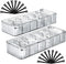Cable Storage Boxes Organizers 2 Pack,Cord Charger Storage Organizer Box Case with 20pcs Cable Ties,Stackable,Clear...