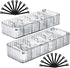 Cable Storage Boxes Organizers 2 Pack,Cord Charger Storage Organizer Box Case with 20pcs Cable Ties,Stackable,Clear...