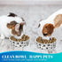 30 Pieces Disposable Dog Bowls Small Pet Feeding Bowls with Printed Pattern Dog Dishes for Small Dogs Pet Paper Food Bowls Travel Bowls for Feedin...