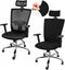 Lounsweer 3 Pieces Headrest Chair Cover Office Chair Cover Rolling Desk Chair Cover Gaming Chair Covers Stretch Washable Computer Chair Slipcovers...