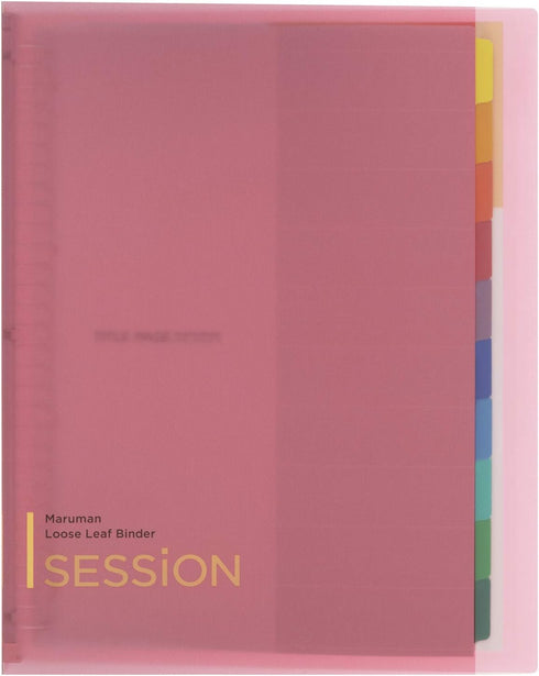 Maruman F584-08 Loose Leaf Binder, A4, Session, 30 Holes, Pink...