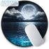 BOSOBO Mouse Pad, Round Moon Lake Mouse Mat, Cute Mouse Pad with Design, Non-Slip Rubber Base Mousepad with Stitched Edge, Waterproof Women Office...