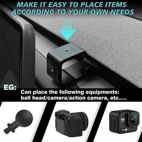 BestEvMod Dashboard Car 1/4 Screw Mount Phone Holder Tablet Mag Safe Compatible with 2024 Refreshed Tesla Model 3 Highland fits for All Phones & A...
